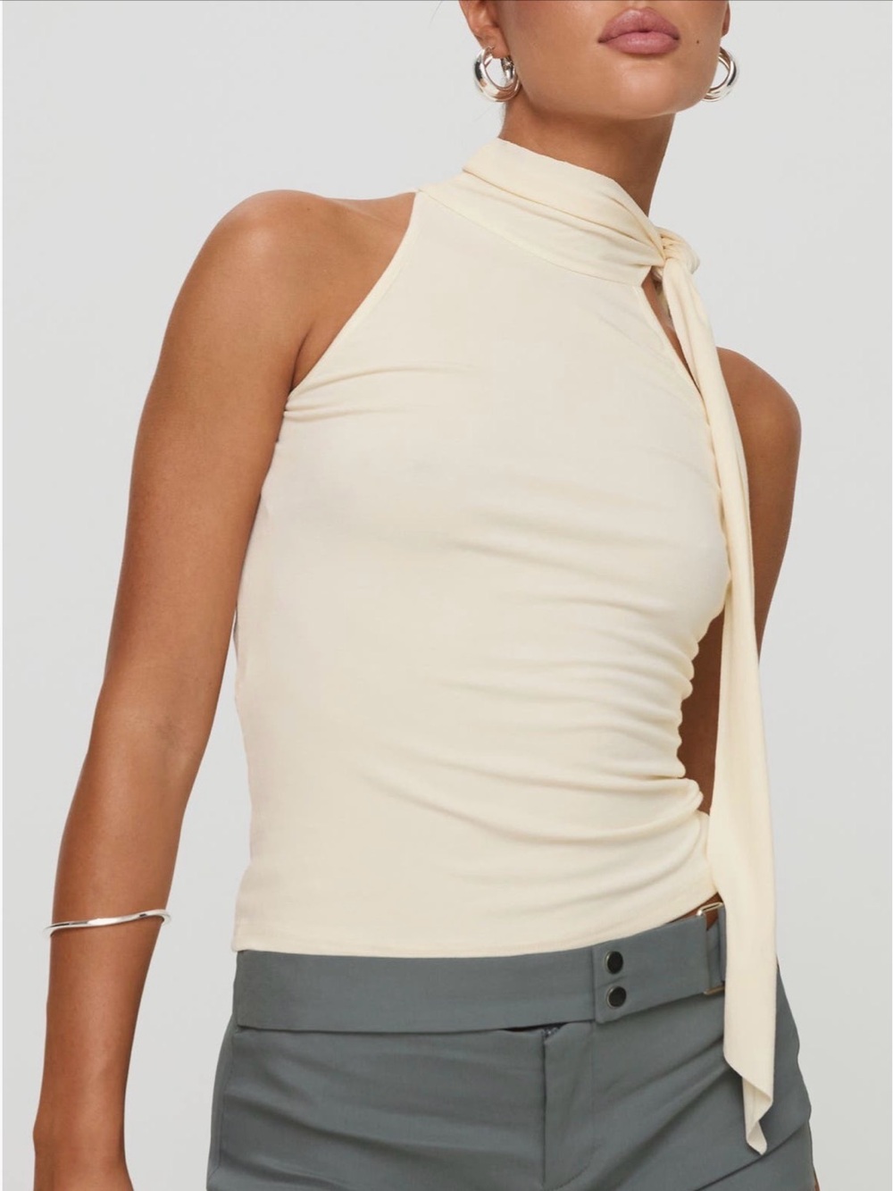 PRINCESS POLLY Mathias Tie Neck Top 4